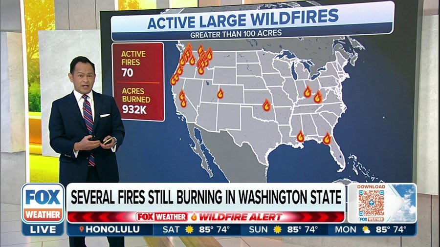 Several wildfires still burning in Washington state