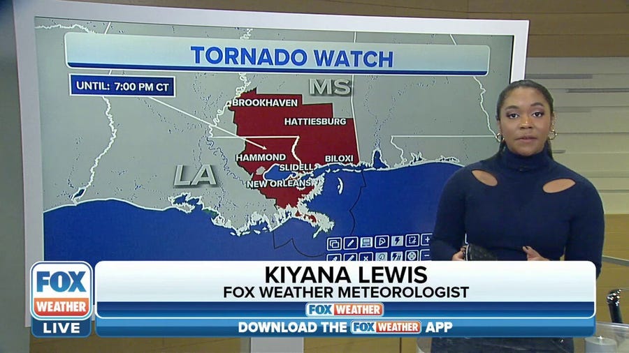 Tornado Watch issued for areas along Gulf Coast