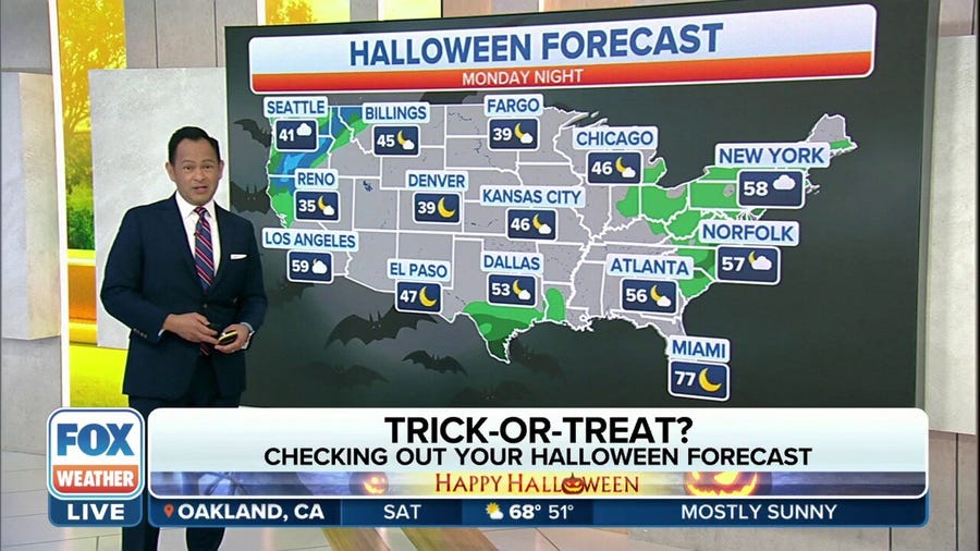 Trick of treat forecast for Monday