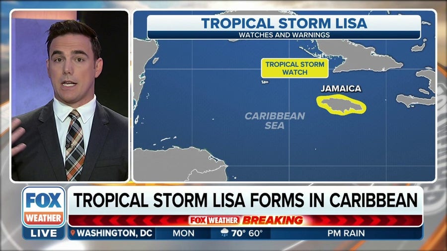 Jamaica remains under Tropical Storm Watch as Lisa forms in Caribbean