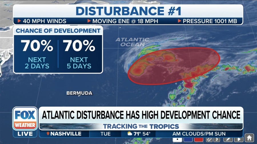 Tropical disturbance in Atlantic could become Martin in next 24 hours