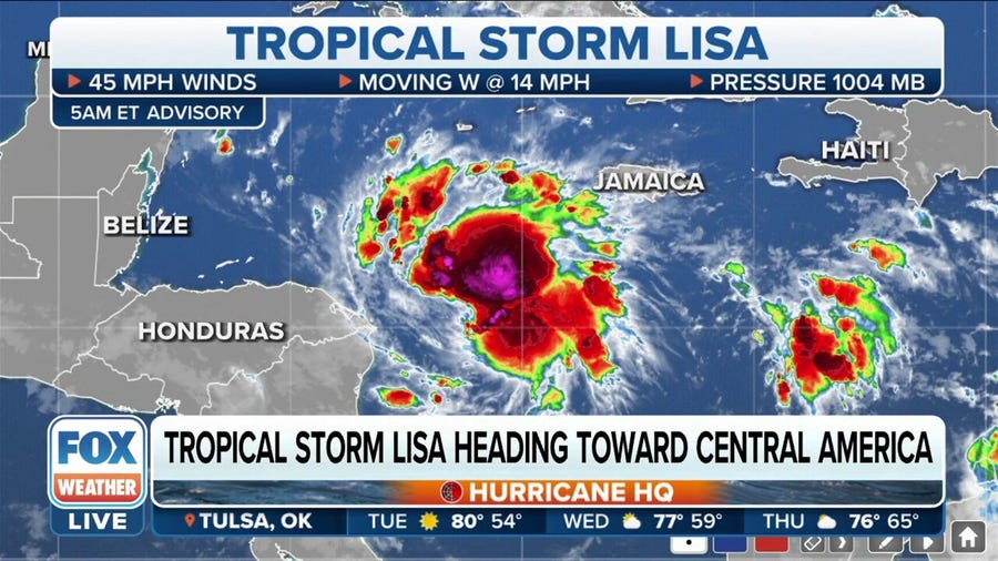 Tropical Storm Lisa could become season's next hurricane as it approaches Central America