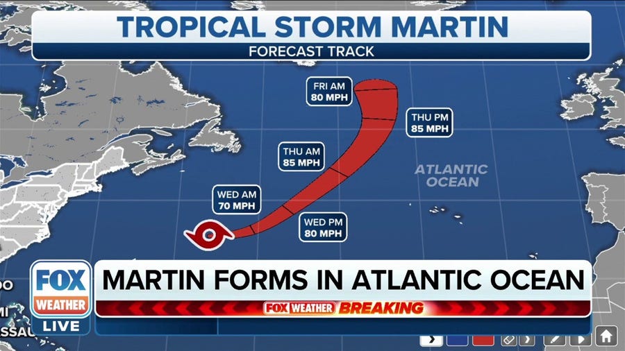 Tropical Storm Martin forms in Atlantic