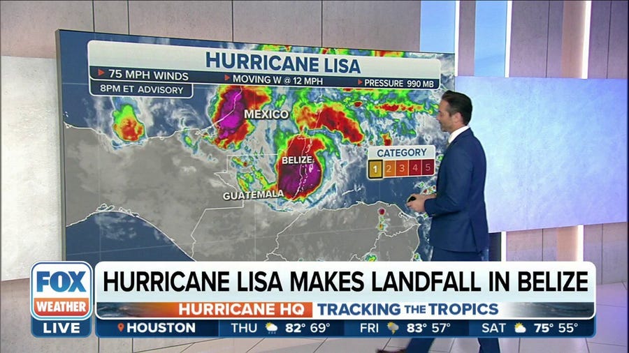 Hurricane Lisa remains Category 1 storm after landfall