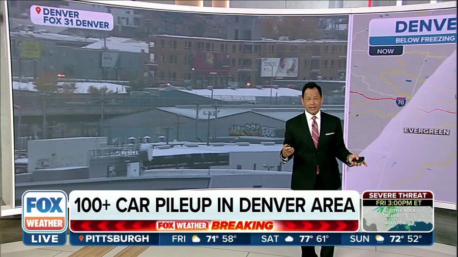 Icy road conditions contributed to 100-car pileup in Denver