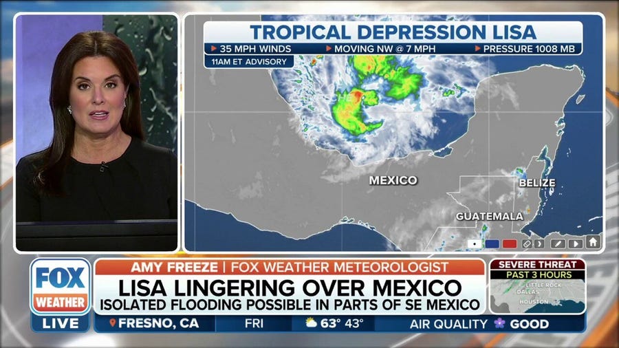 Tropical Depression Lisa to bring more rain to parts of Mexico