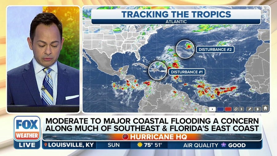 Forecasters tracking tropical disturbances in the Caribbean Sea, Atlantic Ocean