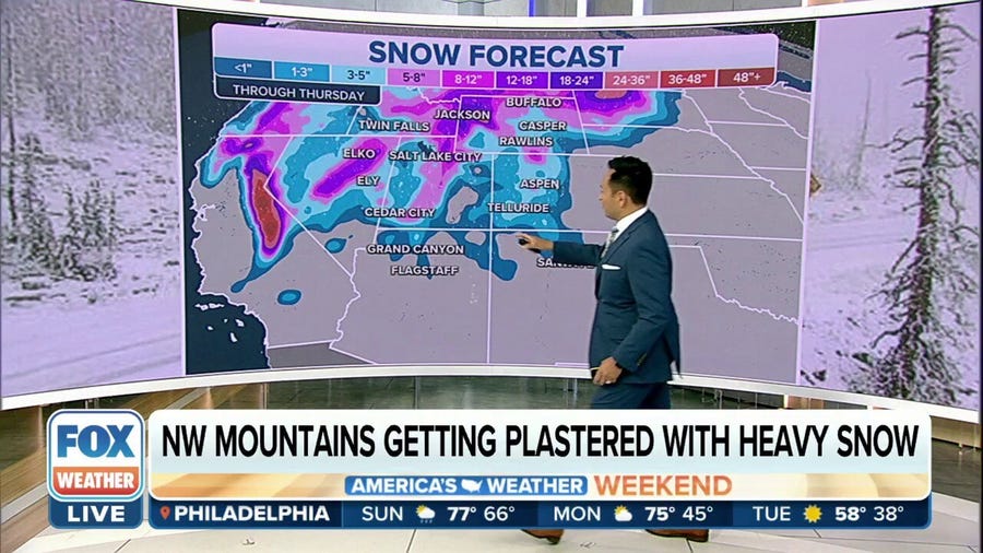 Several feet of snow possible in the mountains across the West