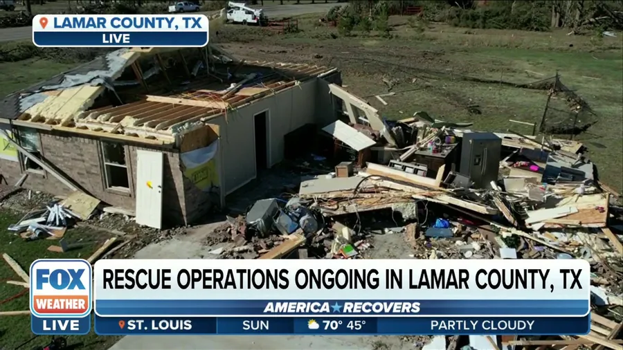 Rescue operations continue after EF-3 tornado in Lamar County, Texas