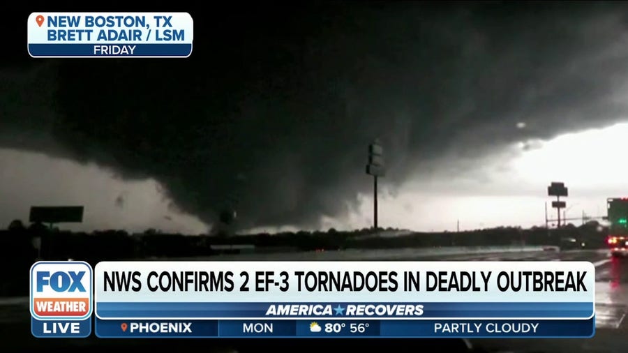 NWS confirms two EF-3 tornadoes during tornado outbreak in Central US, two killed