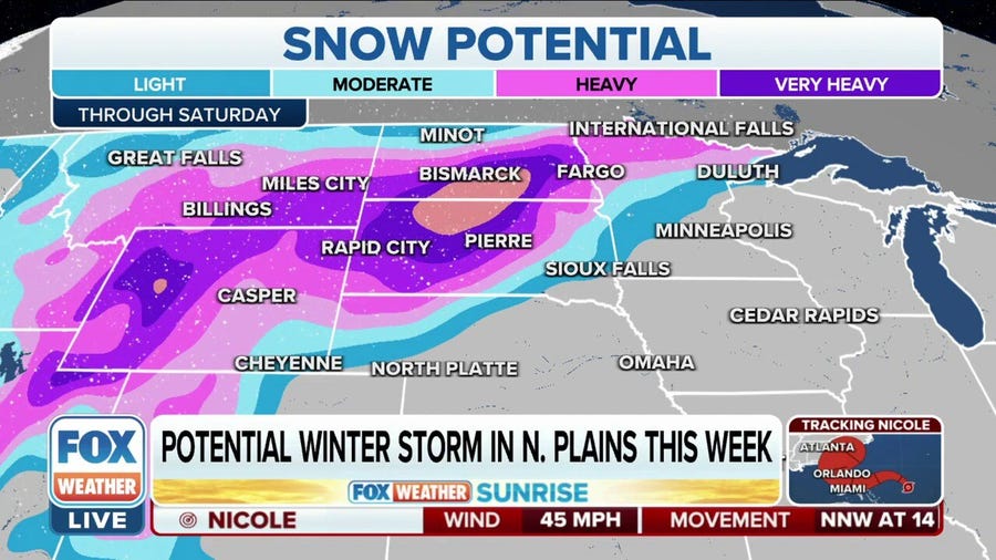 Significant winter storm could hit Northern Plains with heavy snow, ice later this week