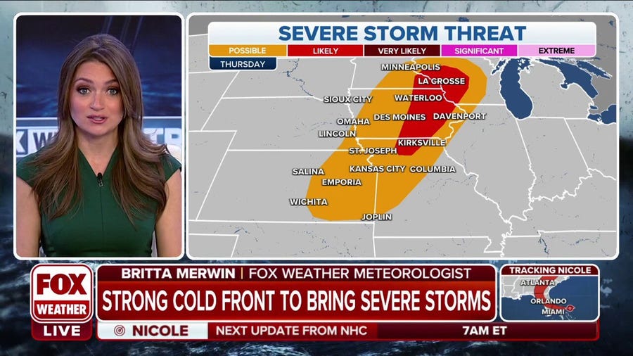 Severe storms eye Midwest on Thursday