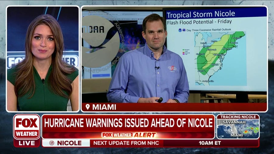 Nicole's impact will be identical, whether it's tropical storm or Category 1 hurricane