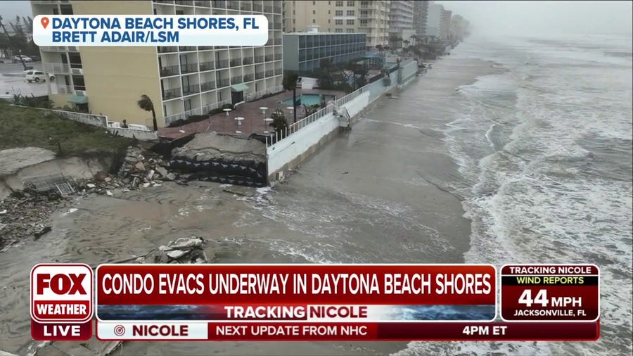 Condo buildings in Daytona Beach Shores under evacuation due to erosion