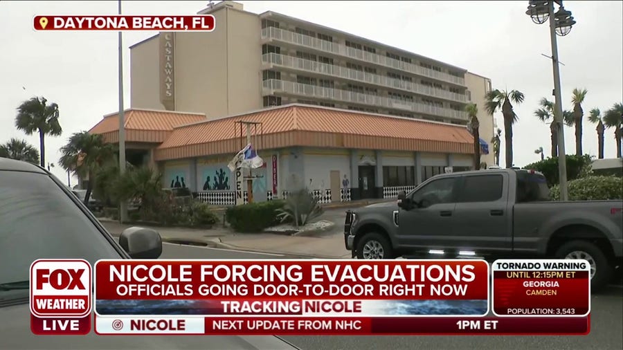 Tropical Storm Nicole forcing evacuations in Daytona Beach Shores