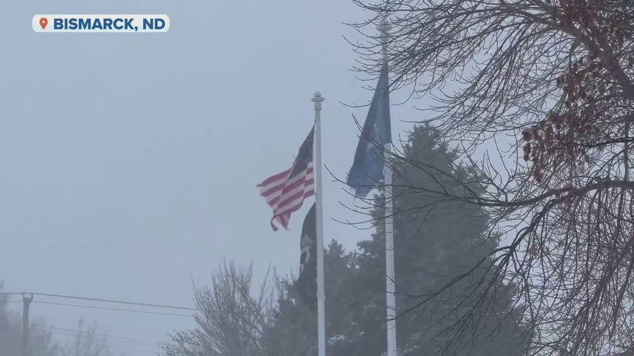 Bismarck buried under snow during the first winter storm of the season