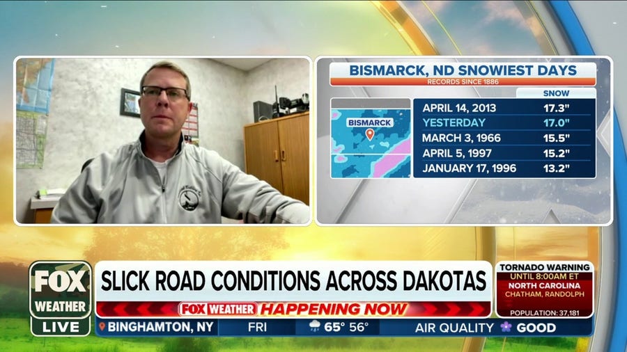 Conditions starting to improve after winter storm hits Northern Plains