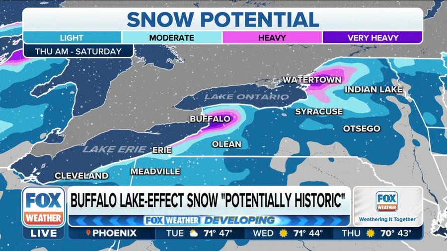 'Potentially historic' lake-effect snow event could hit Buffalo later this week