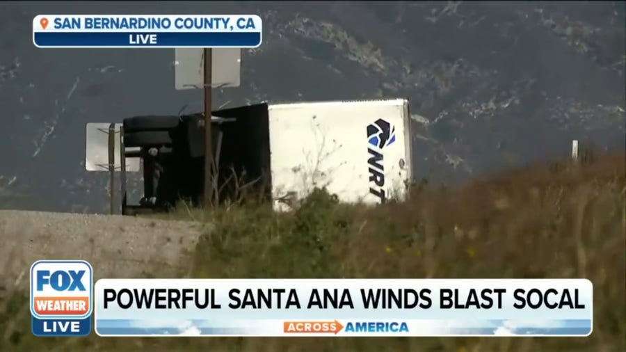 Santa Ana winds impact California: 'It feels like I'm essentially standing in a wind tunnel'