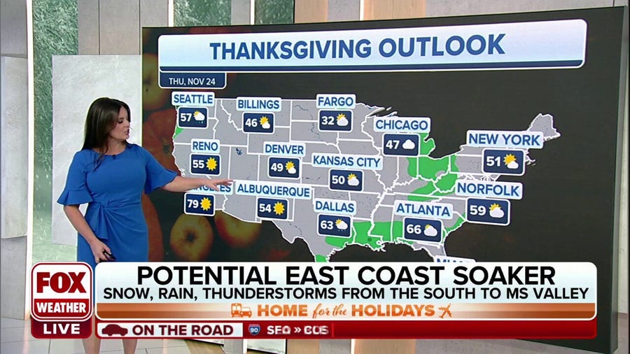 FOX Forecast Center tracking potential Thanksgiving storm