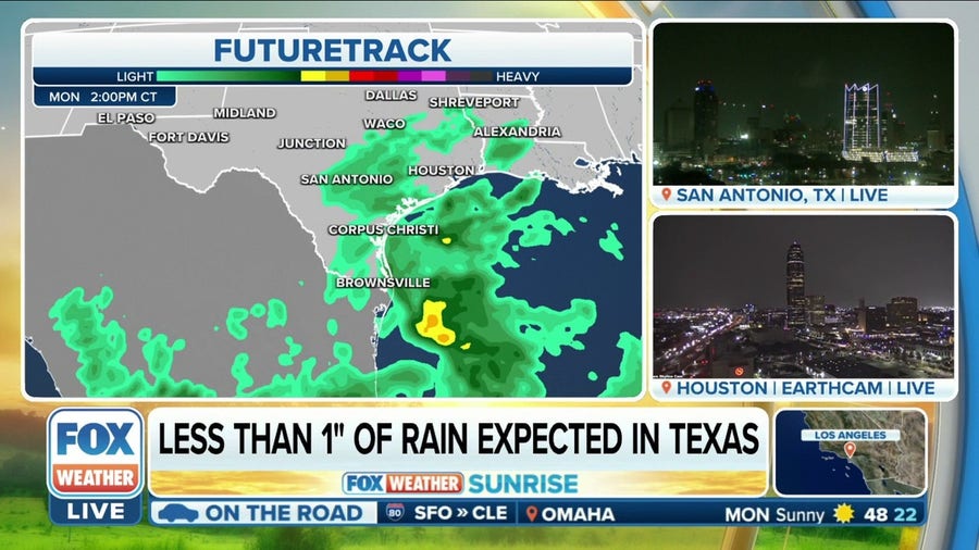 Texas Gulf coast will be rainy, chilly as storm system dampens beginning of workweek