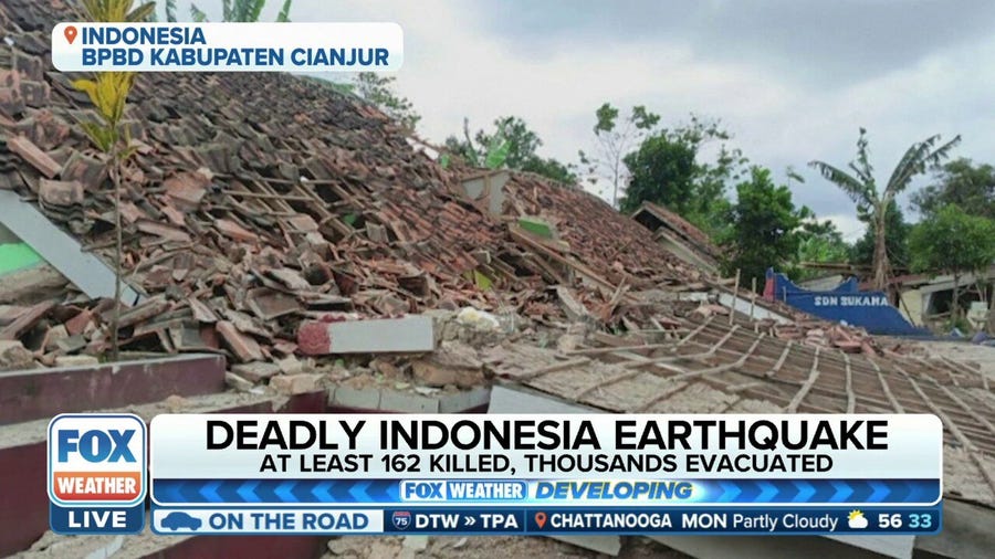 At least 162 killed, thousands evacuated after earthquake devastates Indonesia