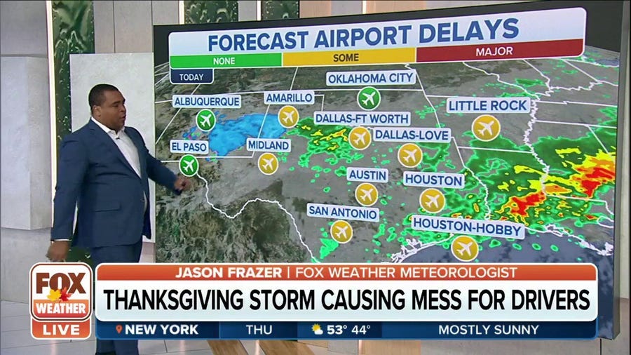 Thanksgiving storm could cause delays for parts of the South