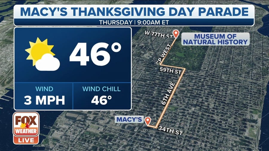 Sky will be ideal for massive balloons at Macy's Thanksgiving Day Parade