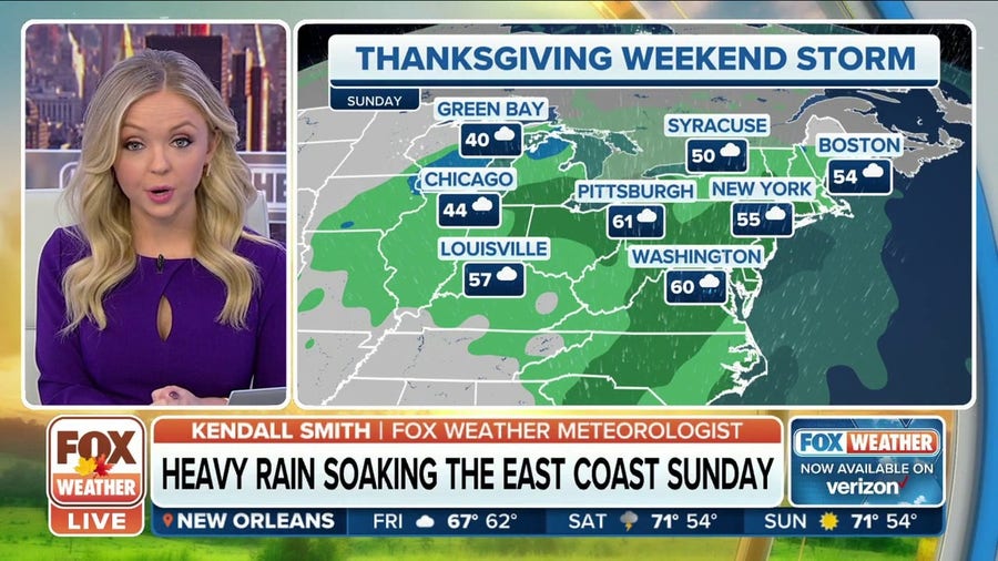 Thanksgiving Weekend Storm To Bring Heavy Rain To The East Coast On ...