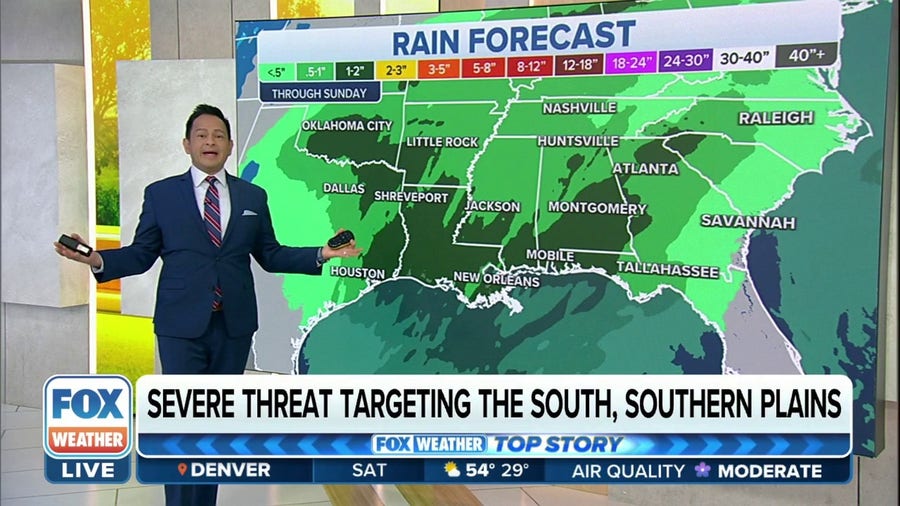 Severe threat targets South, Southern Plains