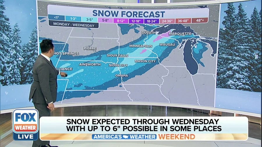 Snow to develop over the Plains, Midwest this week