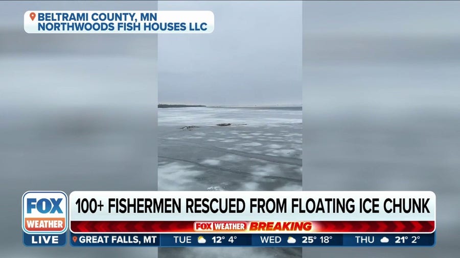 Over 100 Fishermen rescued from floating ice chunk
