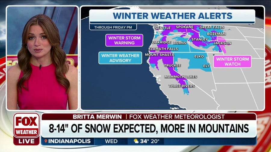 First of two winter storms bringing measurable snow, rain to Pacific Northwest