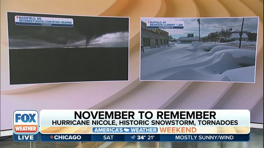 November to remember: Hurricane Nicole, historic snow and tornado outbreak