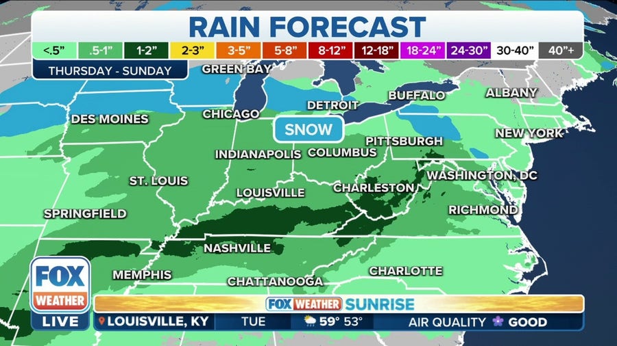 Late-week storm could bring rain, snow, gusty winds from southern Plains to Midwest to Northeast