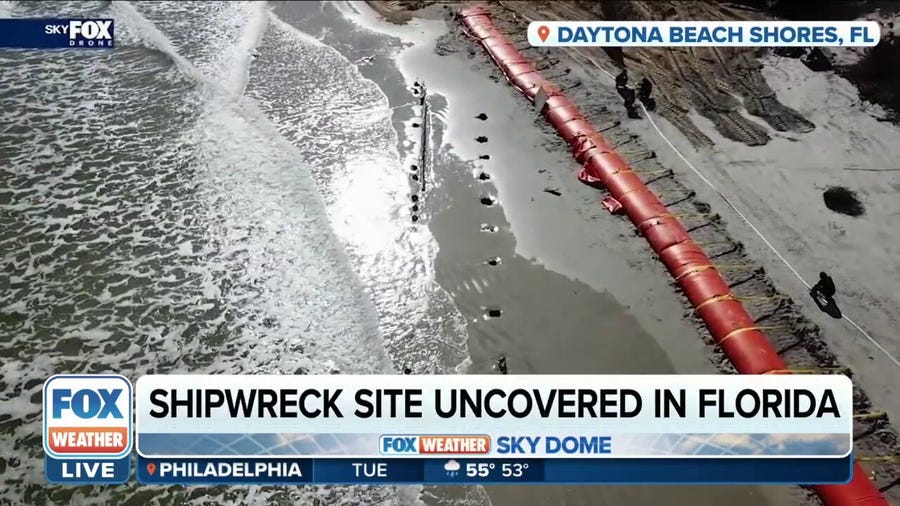 Shipwreck site uncovered on Daytona Beach Shores hundreds of years later by Hurricane Nicole