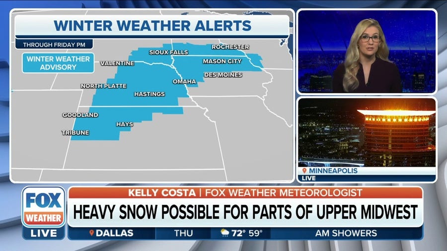 Snow, ice expected for Plains, Upper Midwest later in week