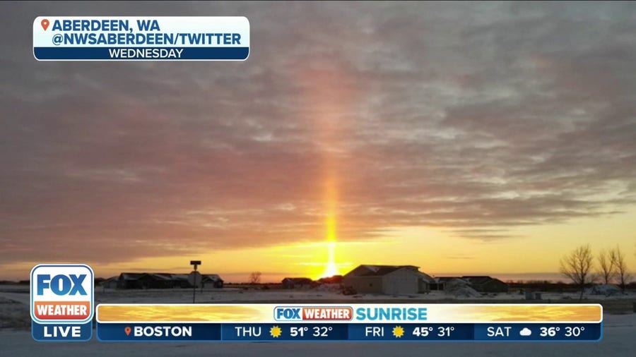 Sunrise snapshot from Aberdeen, Washington