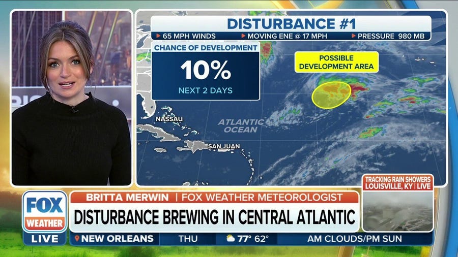 Low chance of development for December tropical disturbance in Atlantic