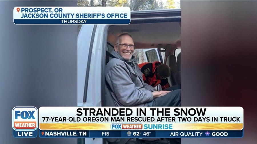 77-year-old Oregon man rescued after spending two days stuck in snow