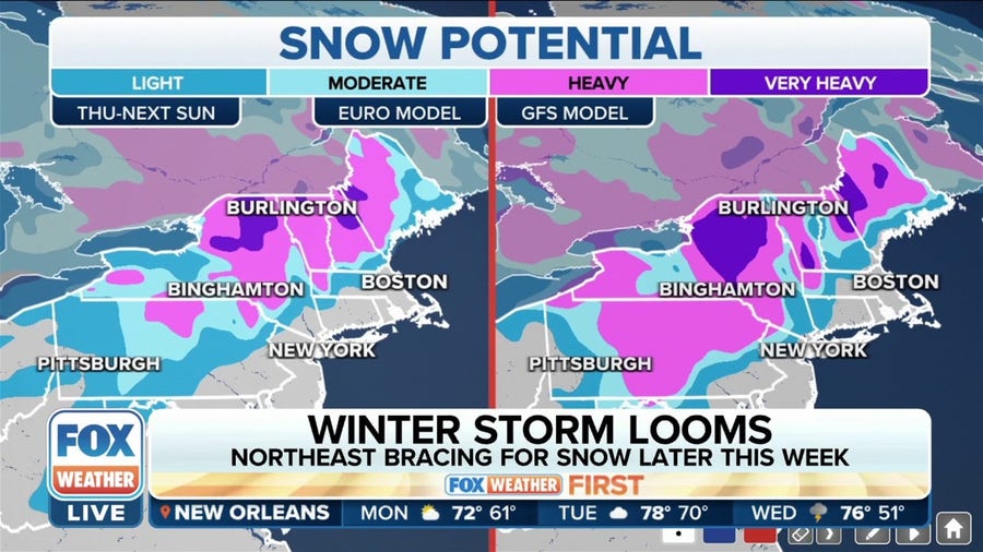 Northeast bracing for snow later this week
