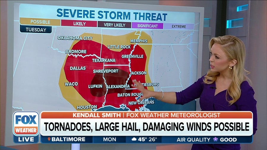 Tornadoes, large hail, damaging winds possible from multi-day severe threat
