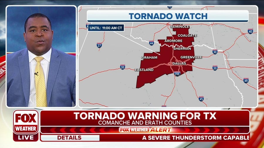 Tornado Watch issued for Dallas-Fort Worth Metroplex