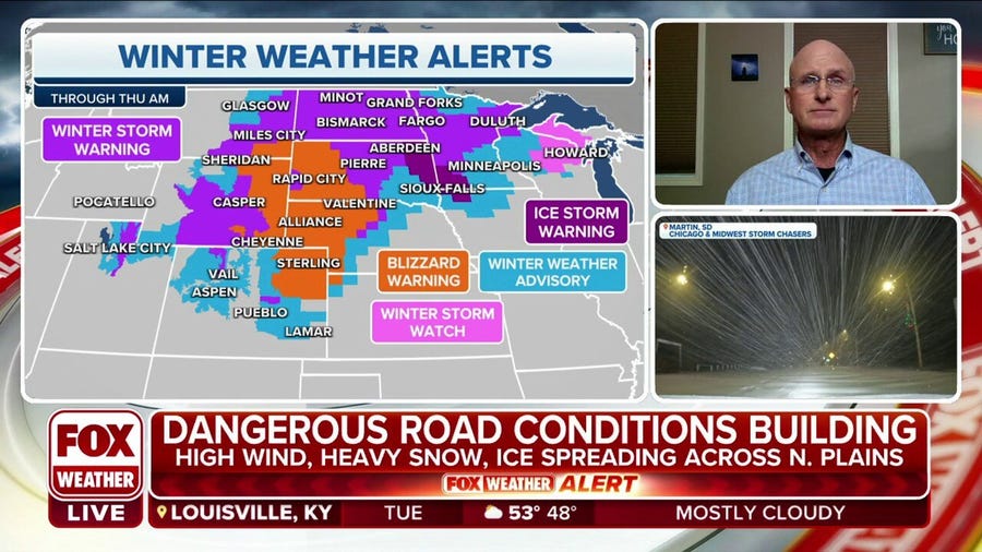 Major blizzard creating dangerous conditions across northern Plains