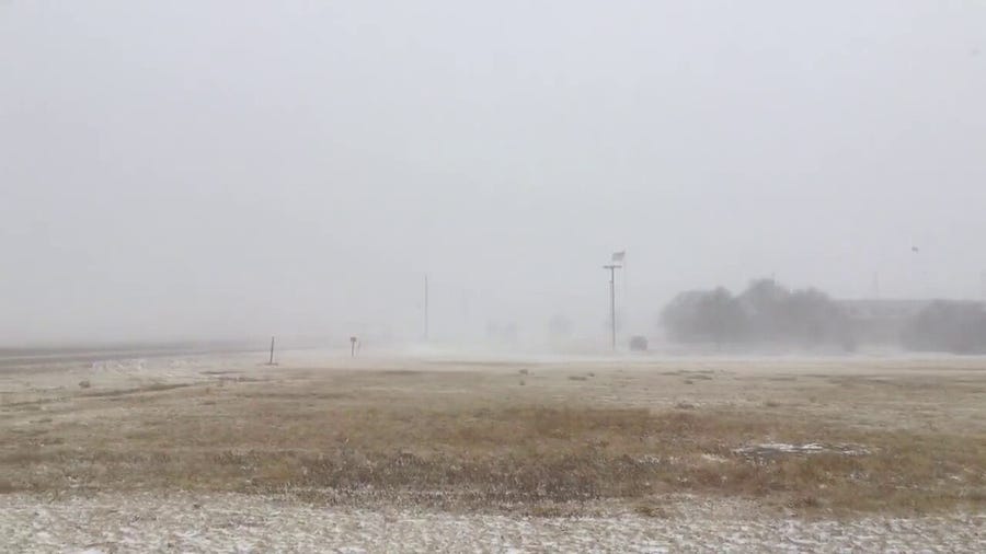 Blizzard conditions in Goodland, Kansas