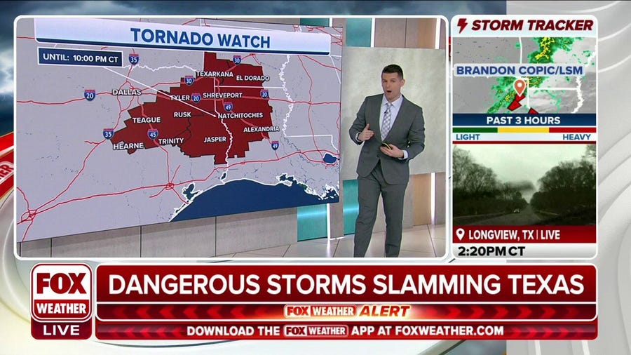 Tornado Watch extends into Arkansas, Louisiana