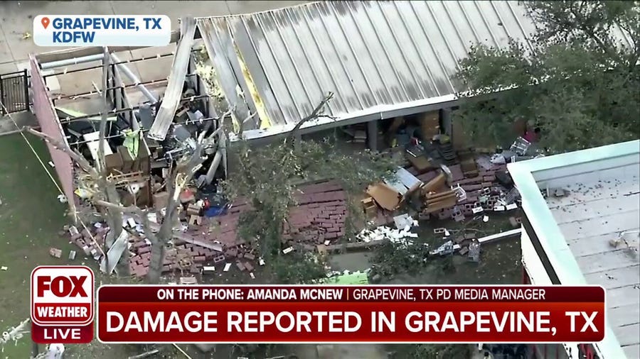 5 injured, widespread damage after apparent tornado in Grapevine, Texas