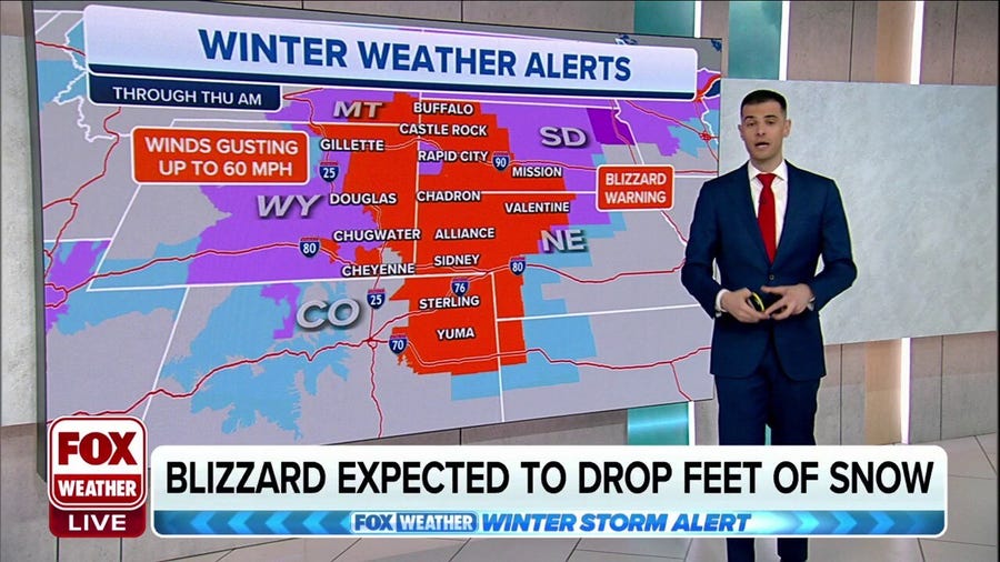 Winter storm delivers feet of snow, strong winds, icing to Plains
