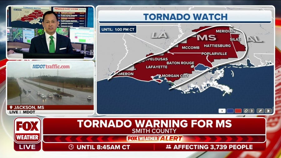 Tornado Watch Issued For Parts Of Alabama, Louisiana And Mississippi ...