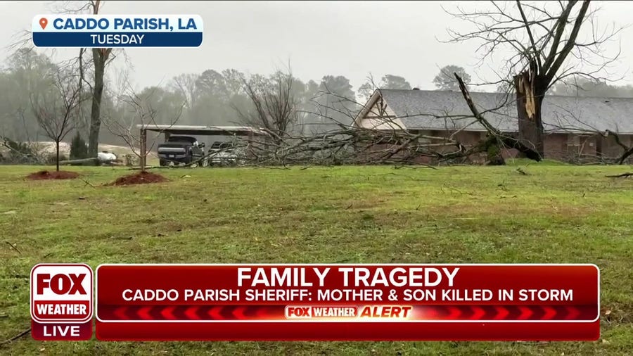 Mother, 8-year-old boy killed by tornado in Louisiana